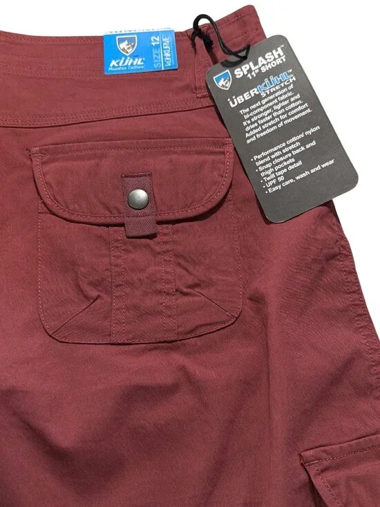 NWT Kuhl Splash 11” Inseam Cargo Shorts Rust Women’s 10/12 UPF50 MSRP$70 - Picture 11 of 12